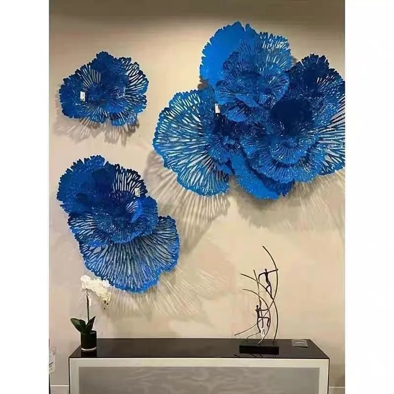 Wrought iron wall decoration dining room three-dimensional pendant living room front desk background wall decoration modern