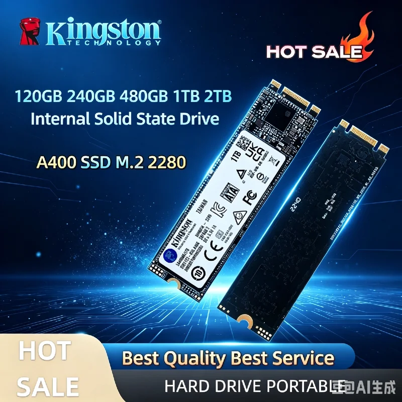 Kingston A400‑NGFF M.2 2280 SATA SSD 120G‑2TB Internal Solid State Drive Hard Disk For Laptop Desktop PC System Disk