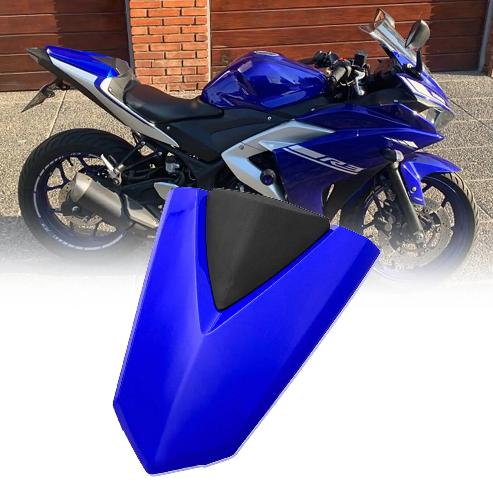 A23Z Carbon Fiber Motorcycle Saddle Cover Solo Seat Cowl Rear Passenger Seat Cover for R25 MT-25 YZF-R3 MT03 2013-2020