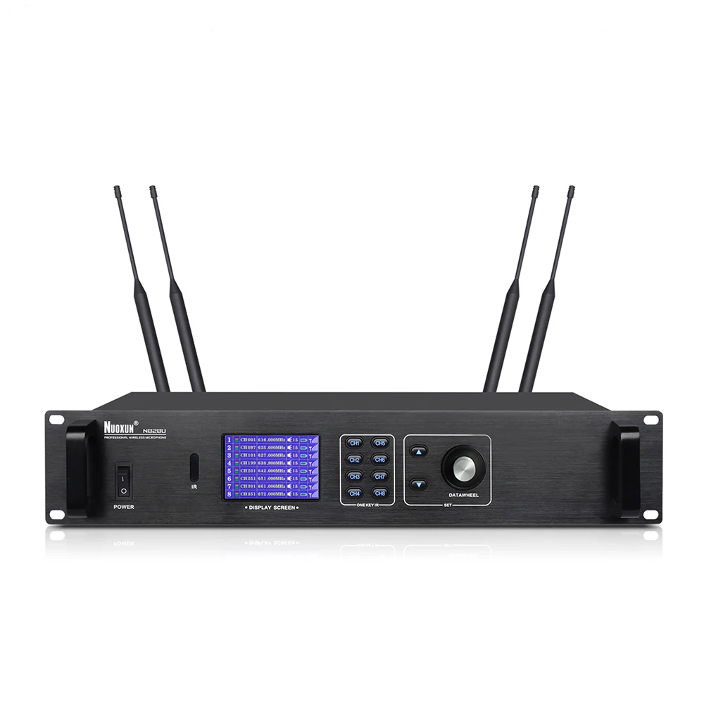 Eight Channel Transmitter 8 Set Uhf Radio Skm9000 Uhf Wireless Microphone for Podcast