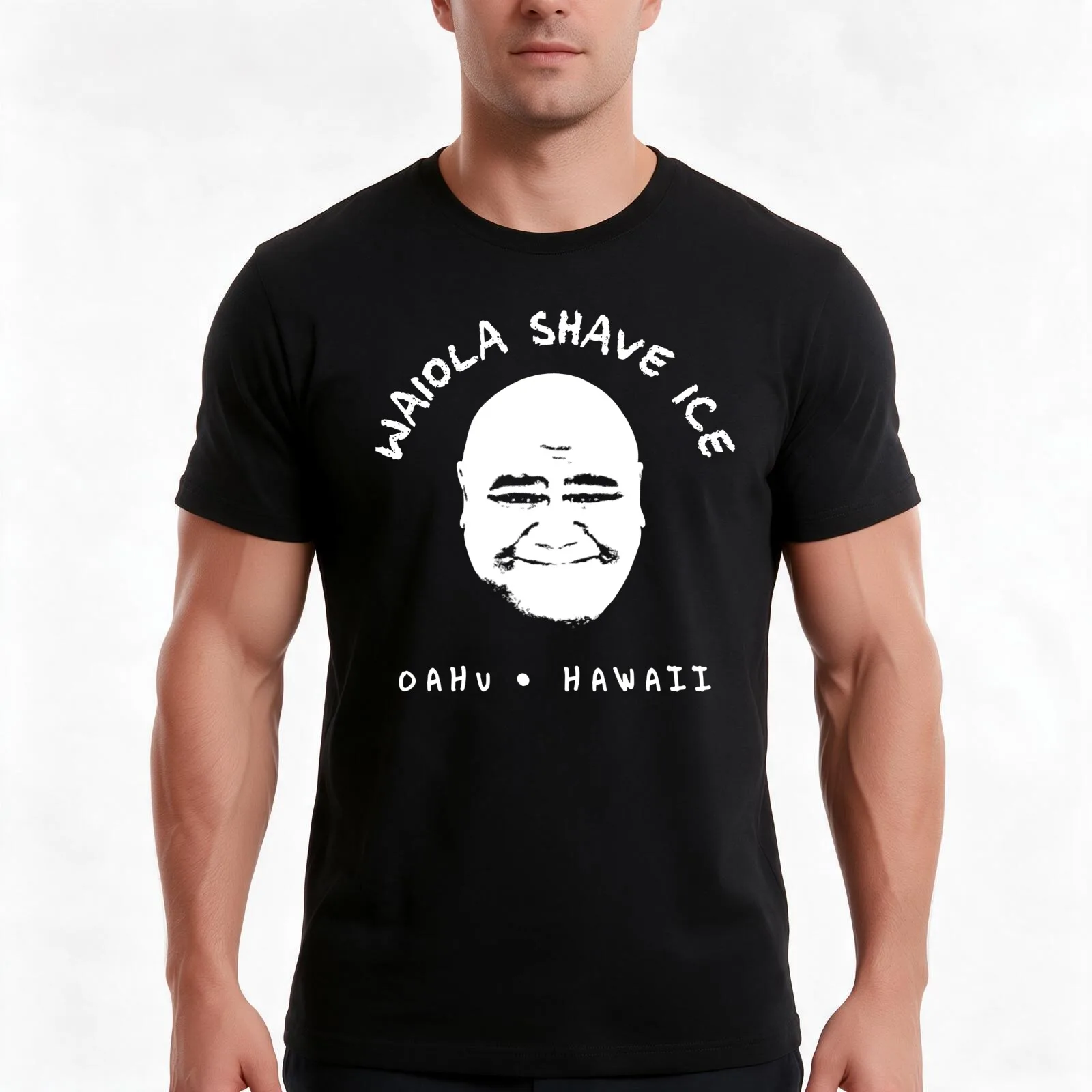 Waiola Shave Ice (White) T-Shirt Summer Casual Cotton Tee Oversized Streetwear Tops Vintage Graphic Print Unisex Men Women