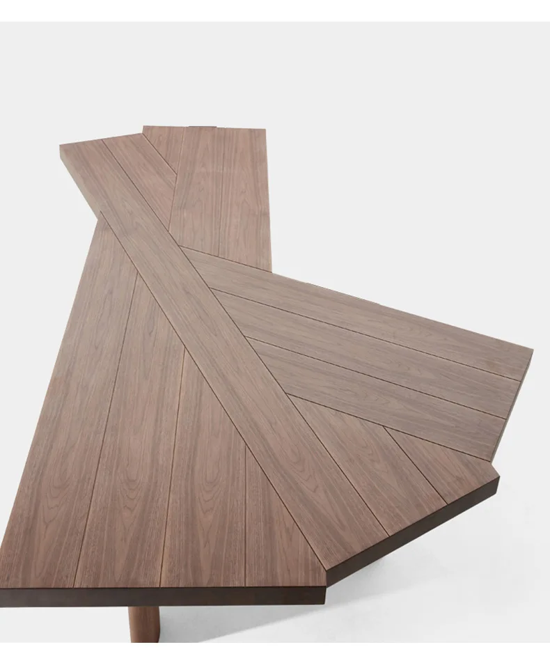 

Nordic light luxury solid wood desk modern special-shaped desk minimalist computer long table designer boss table workbench