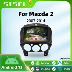 For MAZDA 2 Mazda2 2007 2008 2009 2010 2011 2012 2013 2014 Car Android 16 Radio Multimedia Player GPS Navi 2Din 2 Din Autoradio