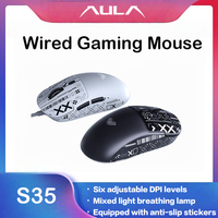 AULA S35 Wired Gaming Mouse 1000HZ Rate of Return Macro Programming Drive Ergonomic Esports Peripherals