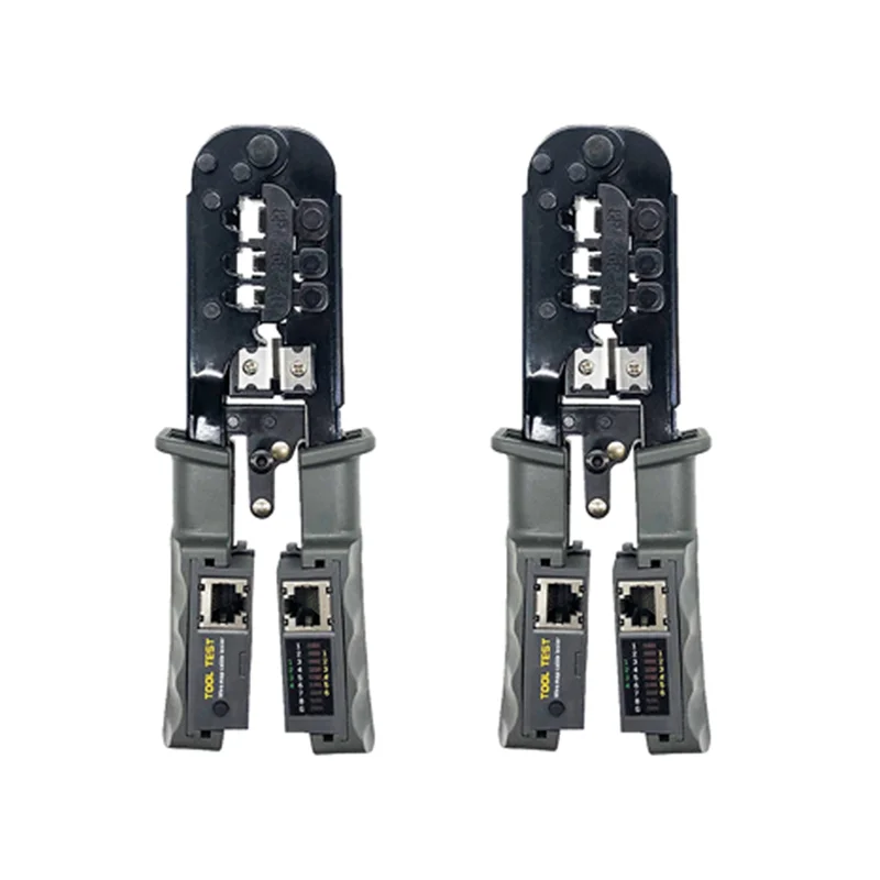 

ABWP-2X RJ45 Crimper Network Lan Cable Tester Cutting Tool For Cat7 Cat6 Cat5 RJ11 RJ12 RJ45 Crimper Metal Clip