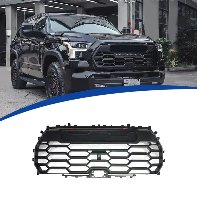 

Black Front Grill Grille 53101-0C220 Fit Toyota Sequoia SEQUOIA 2022-2024 TRD PRO without letters