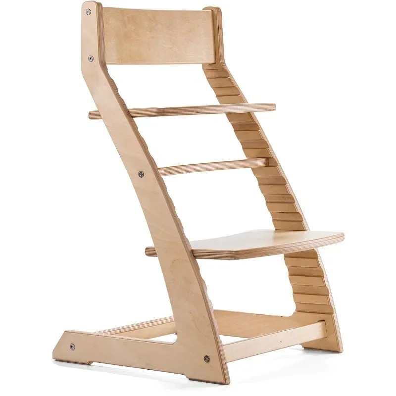 كرسي مرتفع خشبي للأطفال والرضع من ez - ارتفاع قابل للتعديل وسهل التنظيف كرسي مرتفع للأطفال الصغار - كرسي طعام للأطفال