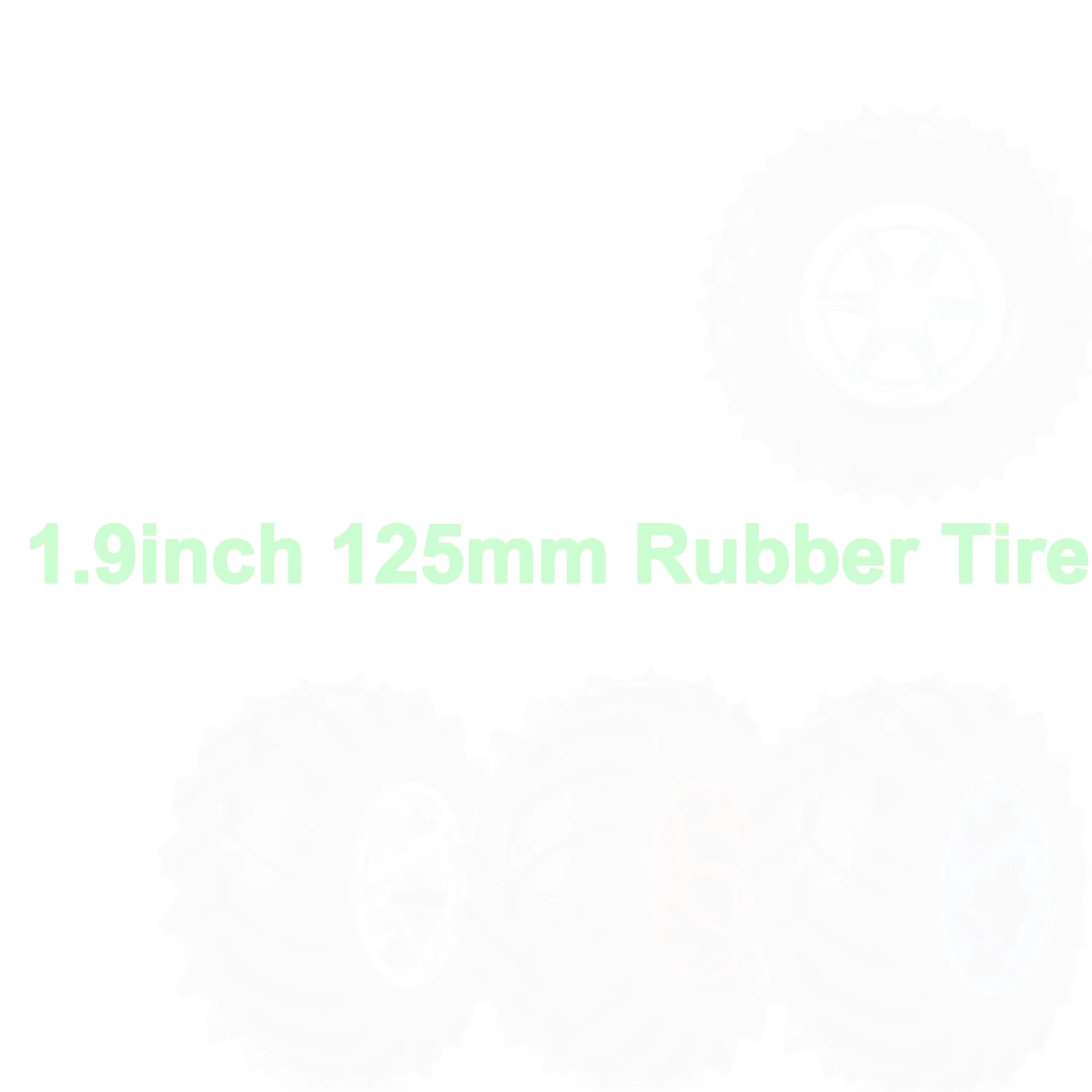 4 Piezas de Llantas de Goma de 1.9 Pulgadas (125 mm) con Rin de 12 mm para Auto RC 1/10, Camioneta Todoterreno, HPI Savage XS TM Flux LRP