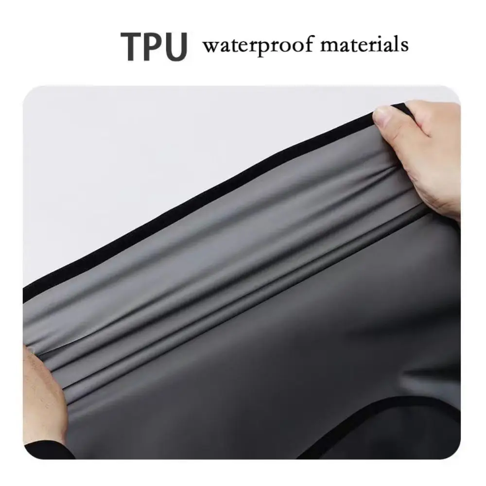 Fashion PVC Kitchen Apron Transparent Black Waterproof Work Apron Oil Resistant Dirt-Proof Cleaning Aprons