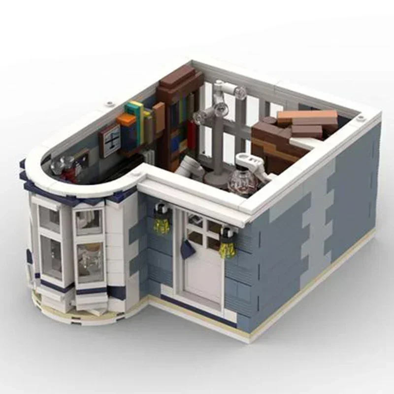 Moc Bausteine Street View Modell Drei-stöckige Stadthaus Technologie Modulare Blöcke Geschenke Weihnachten Spielzeug DIY Sets Montage