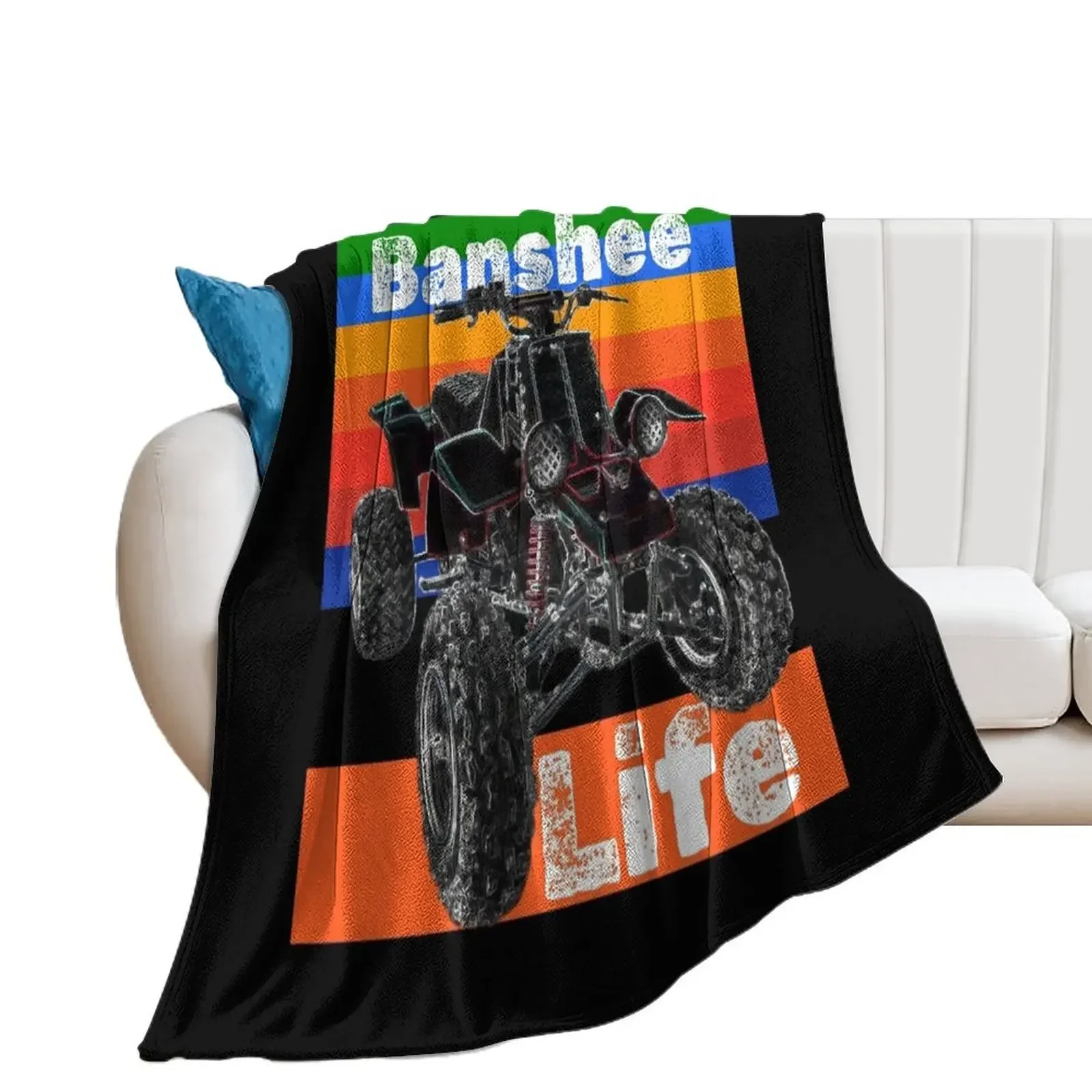 

Banshee Quad ATV, Banshee Four Wheeler, Quad Bike Throw Blanket Soft Beds Sleeping Bag Comforter Furrys Blankets