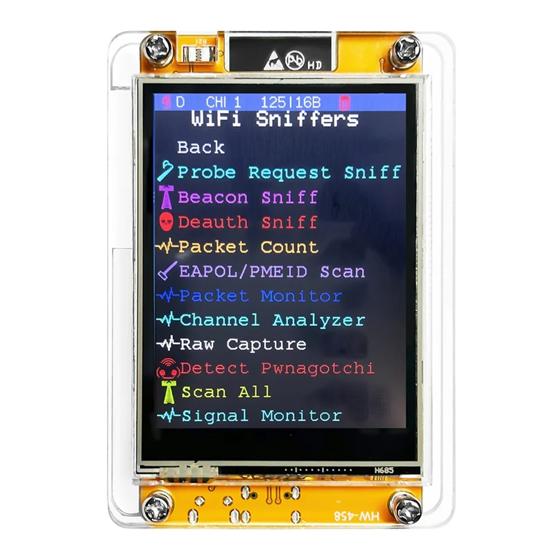 

CYD Marauder 2432R028 ESP32 Макетная плата Marauder 1.7.2 Прошивка 2,8-дюймовый 240X320 Смарт-дисплей Портативный