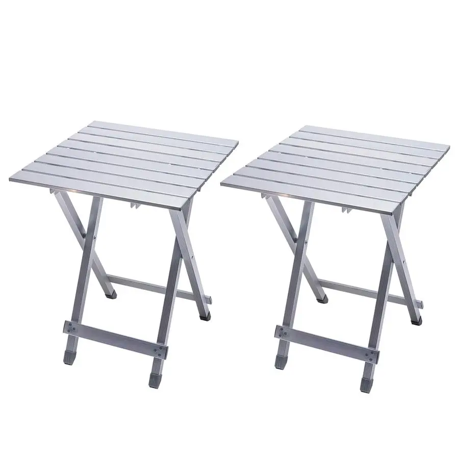 

Складной походный стол из легкого алюминия, портативный стол для пикника, 18,5x18,5x24,5 дюйма, для приготовления пищи, пляжа, походов, путешествий, рыбалки