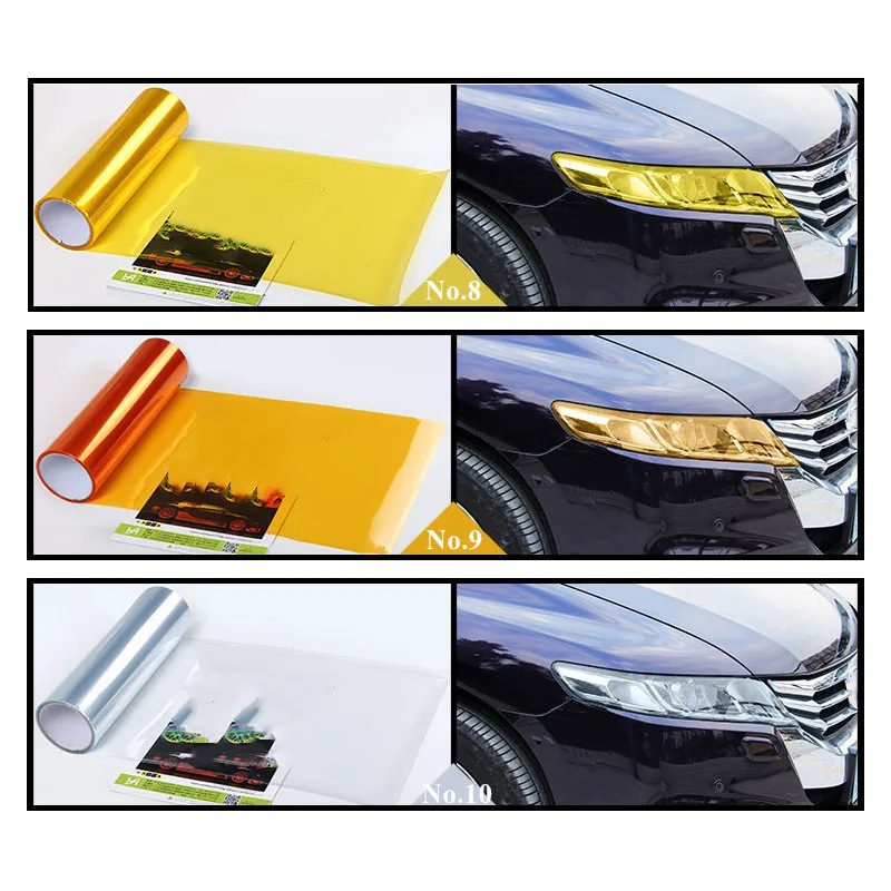 30 سنتيمتر x 60 سنتيمتر سيارة تينت الأزياء العلوي الضوء الخلفي الضباب ضوء الفينيل الدخان ورقة غشاء رقيقة ملصق غطاء سيارة التصميم سيارة ديكور لجميع السيارات #5