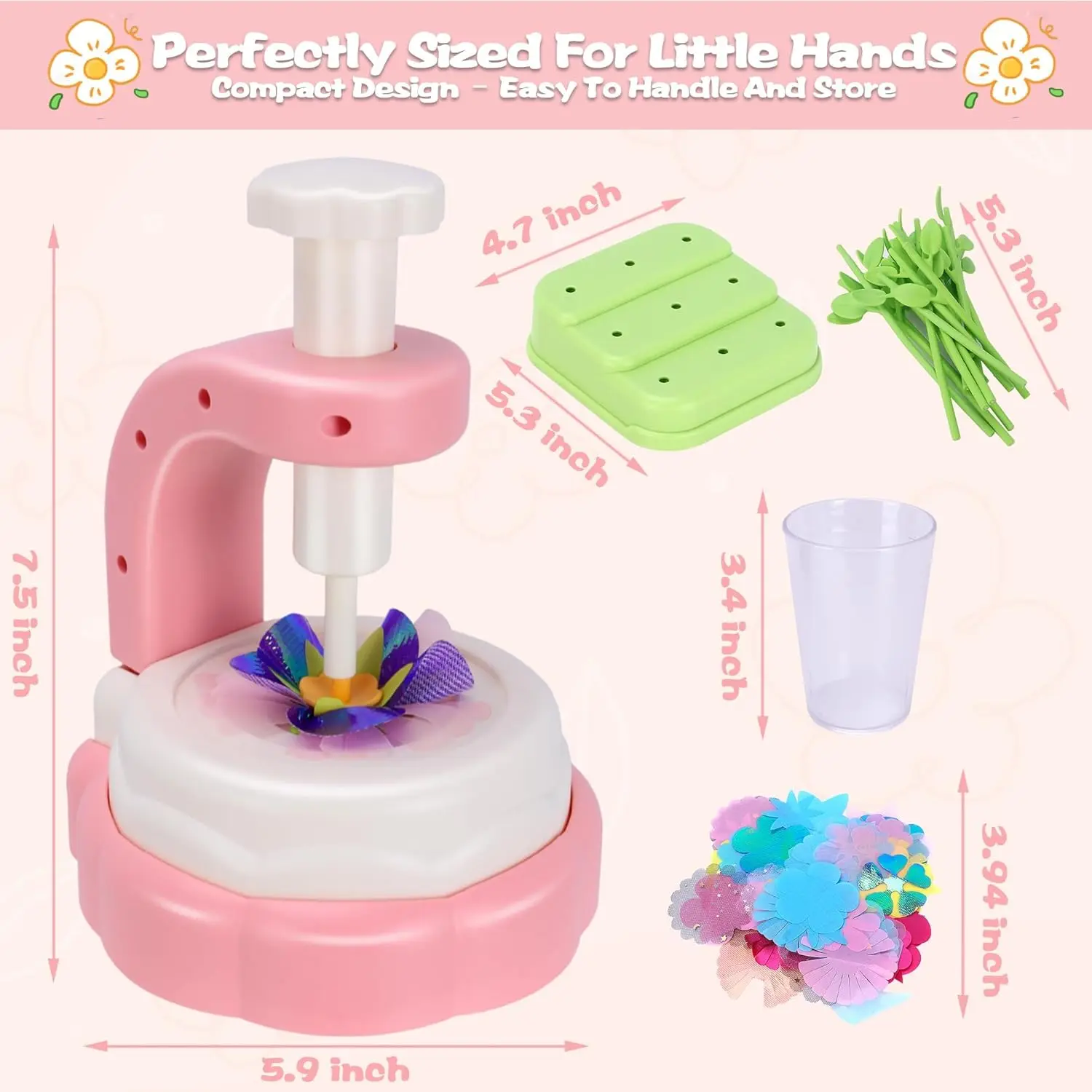 Mazzi di fiori in tessuto Giocattoli, kit artigianali artistici creativi fai-da-te Giocattoli per ragazze di 4 5 6 7 8 anni, arti e mestieri educativi Giocattolo per bambini Birt