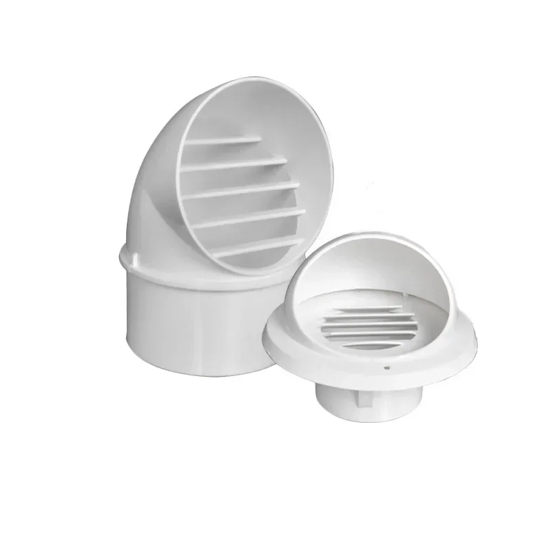 PVC roof air vent grille round ducting ventilation cover Weather proof Vent Cap Wall Ceiling Ventilation Exhaust System Hardware