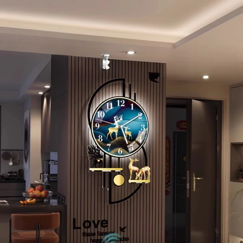 

Korean Oversized Wall Clock Minimalist European No Sound Modern Wall Clock Nordic Luxury Unusual Fashion Metal Horloge Decor