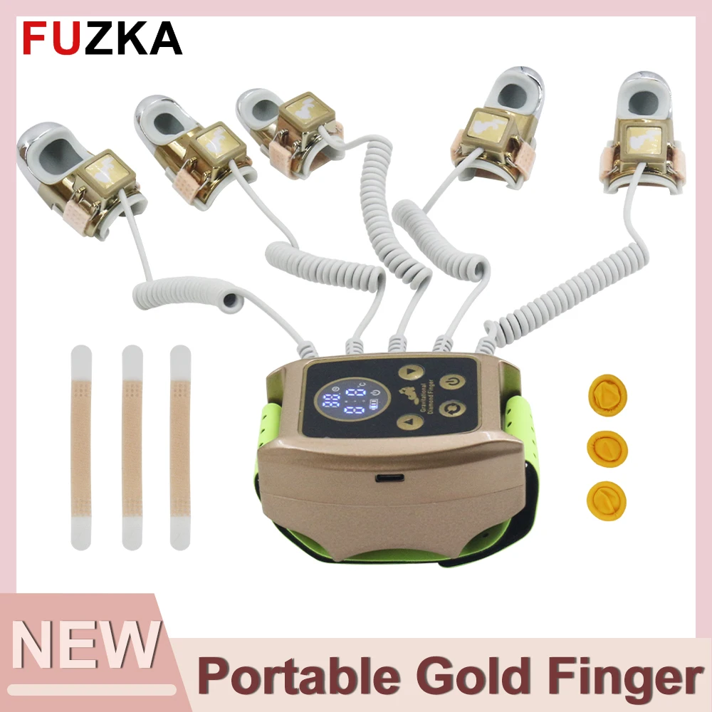 

New Microcurrent Golden Finger Face Lifting Body Massager Machine Radio Frequency Gravitational Diamond Finger For RF EMS Beauty