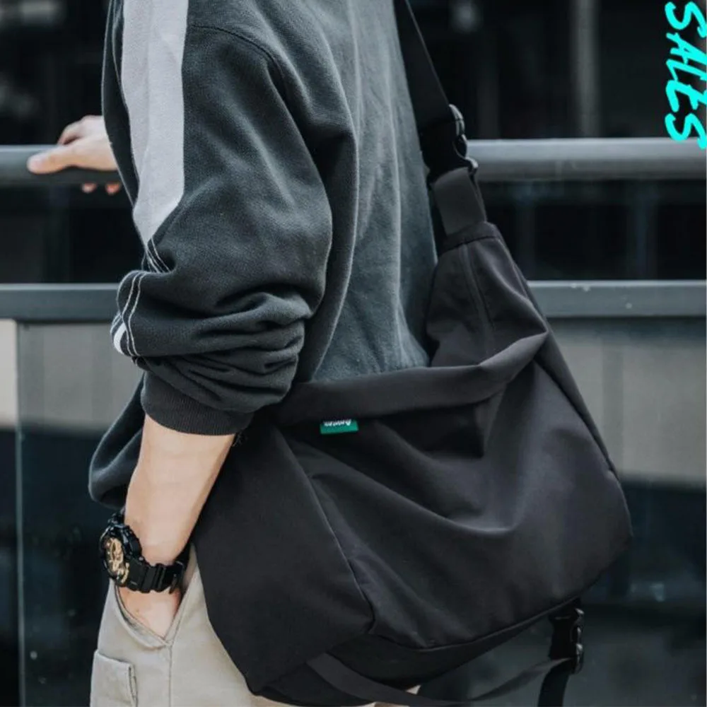 حقيبة ساعي البريد للرجال من Geestock بسعة كبيرة، حقيبة كتف كاجوال عبر الجسم للطلاب الذكور، أزياء السفر المدرسية للتنقل اليومي