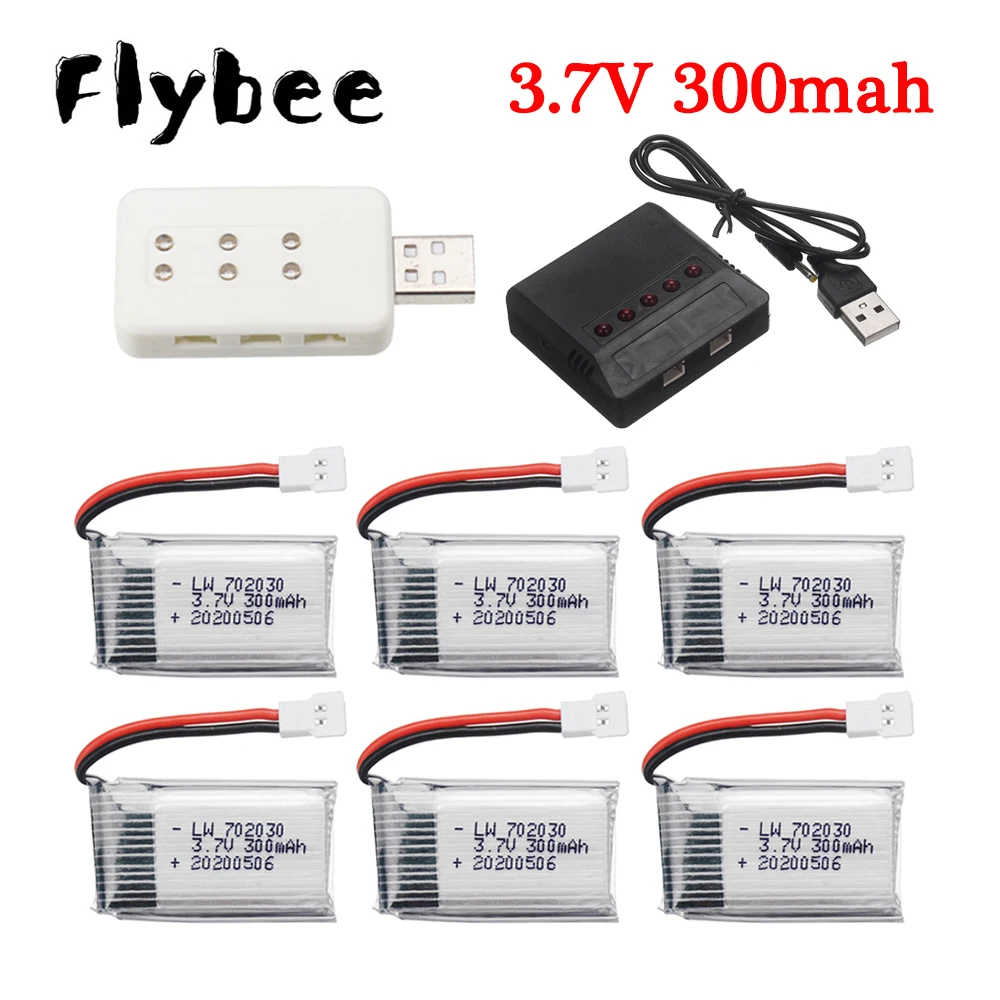 

3.7V 300mAH Lipo Battery with Charger For Udi U816 U830 F180 E55 FQ777 FQ17W Hubsan H107 Syma X11C FY530 RC Drone Battery parts