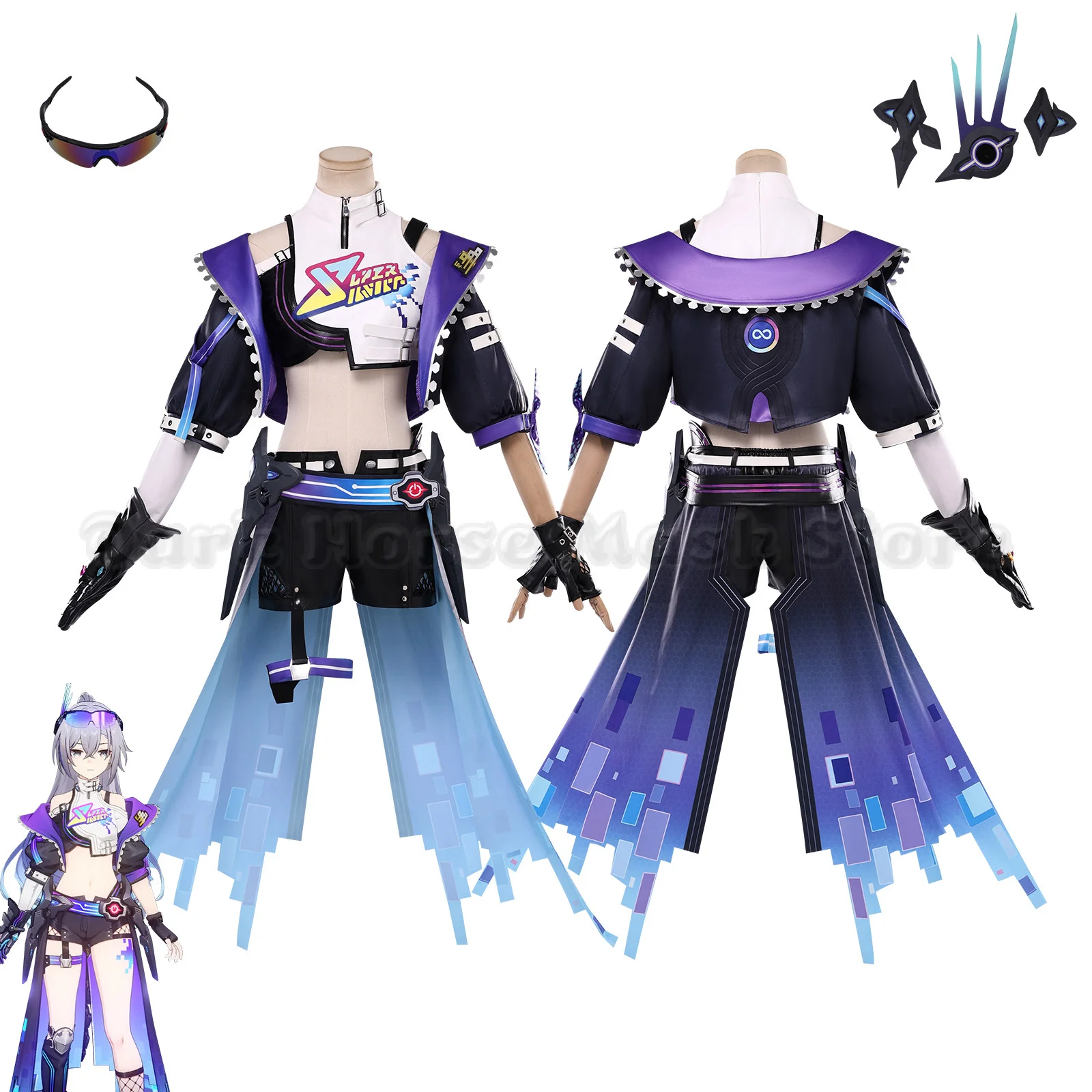 Honkai Star Rail Silver Wolf LV.999 Cosplay Costume Godmode Player Women Outfits Halloween Party Suit Game Role Play Uniform