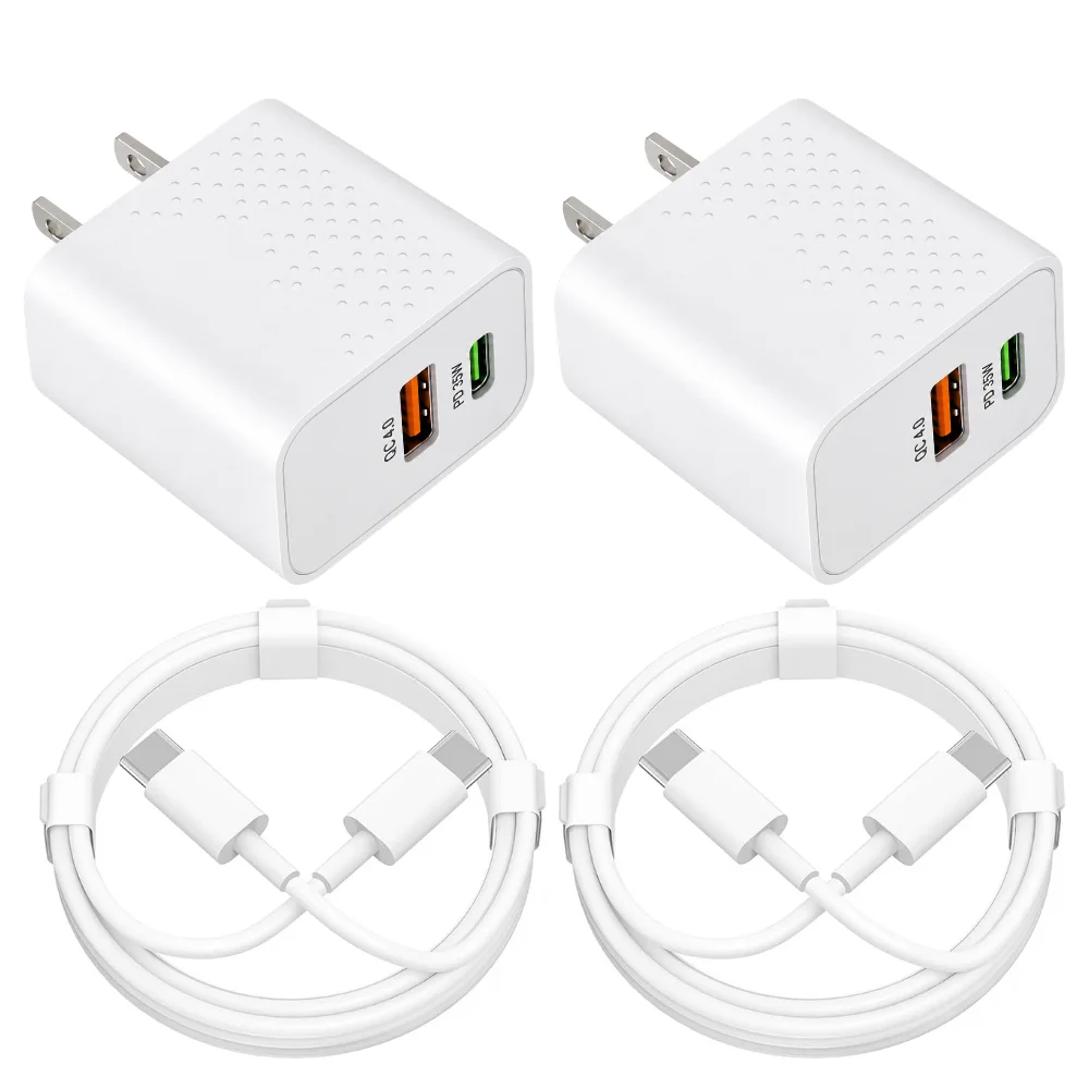 35W Wall Charger USBC Fast Charging 3ft Type-C Cable for OnePlus, LG, Samsung Galaxy, Z Fold , Z Flip, Motorola [2Pack]