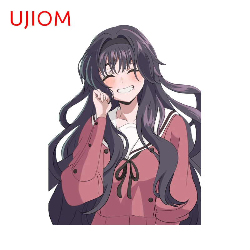 UJIOM جميلة Kaoruko Waguri أنيمي فتاة الجدار ملصق الإبداعية الكتابة على الجدران تصميم الثلاجة مكتب ملصق مائي حساسة الفن ديكور منزلي ذاتي الصنع