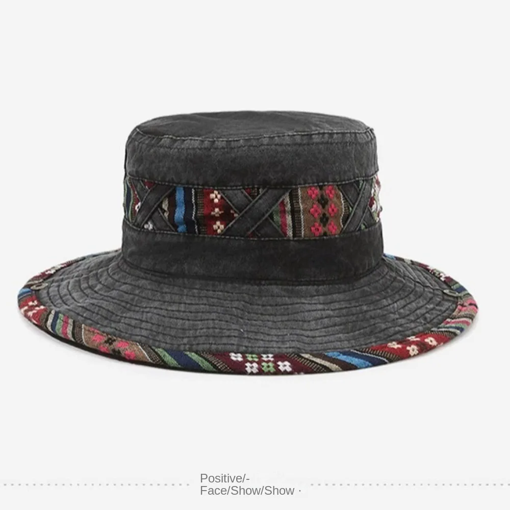 Chapéu Casual Vintage Estilo Cowboy Ocidental Respirável para Homens, Chapéu de Montanhismo, Chapéu de Sol de Verão, Chapéu de Proteção Solar, Chapéu Bonnie para Pesca