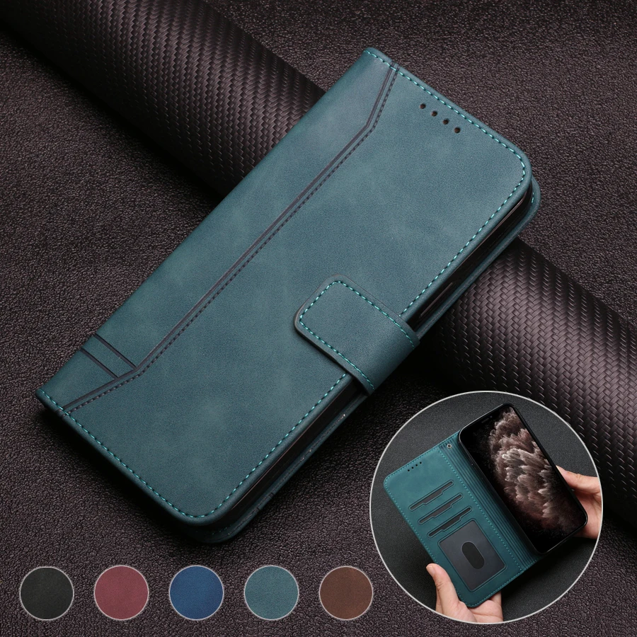 For Samsung Galaxy A02S A03 A03S A10 A12 A13 A22 A23 A31 A32 A33 A50 A51 A52 A53 A70 A71 A72 A73 Wallet Flap Strap Leather Case