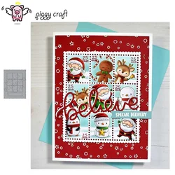 Piggy Craft metal cutting dies cut die mold Rectangular stamp frame Scrapbook paper craft knife mould blade punch stencils dies