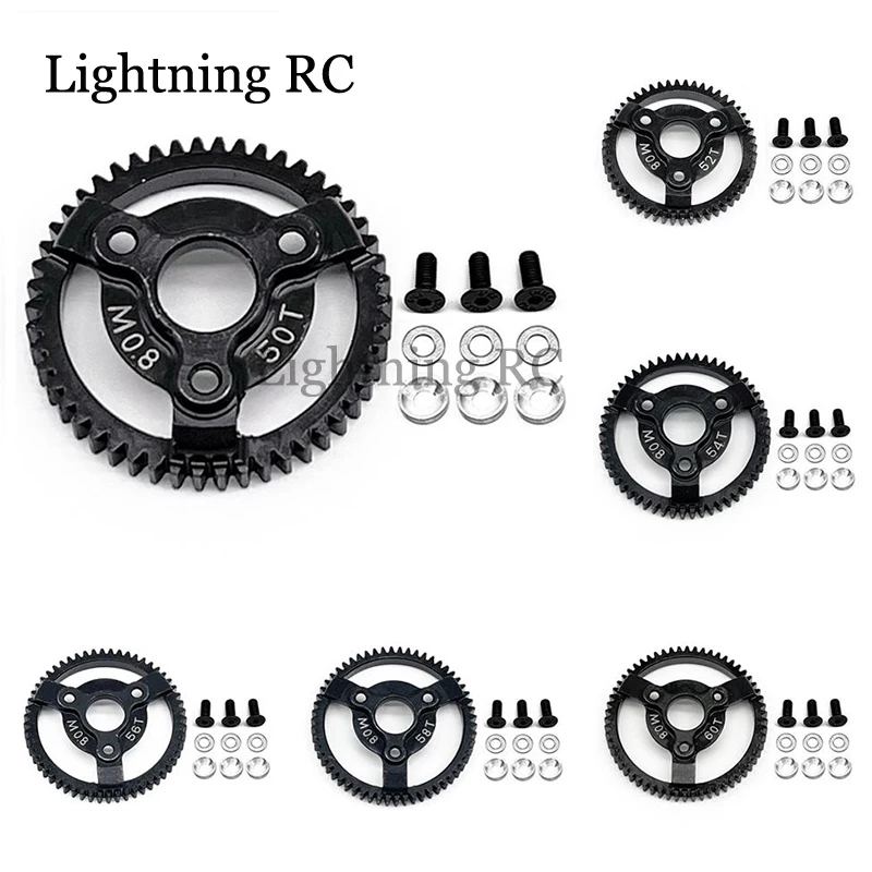 

Hardened Steel 0.8M 32P Spur Gear 50T 52T 56T 60T for Slash 2WD VXL Bandit Rustler Stampede Drag Slash Upgrade Parts