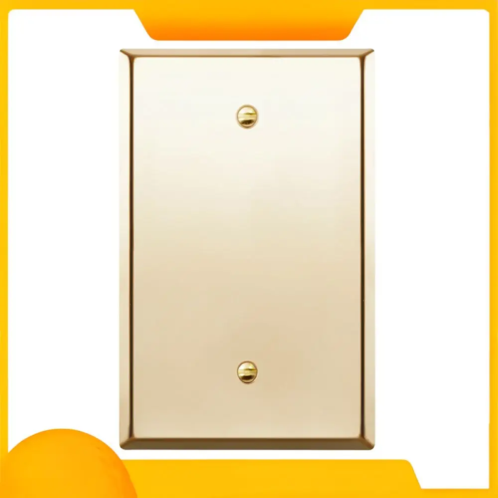 Durable Solid Brass Switch Wall Plate US Standard Outlet Faceplate Metal Decorative Cover For Home Interior Upgrade