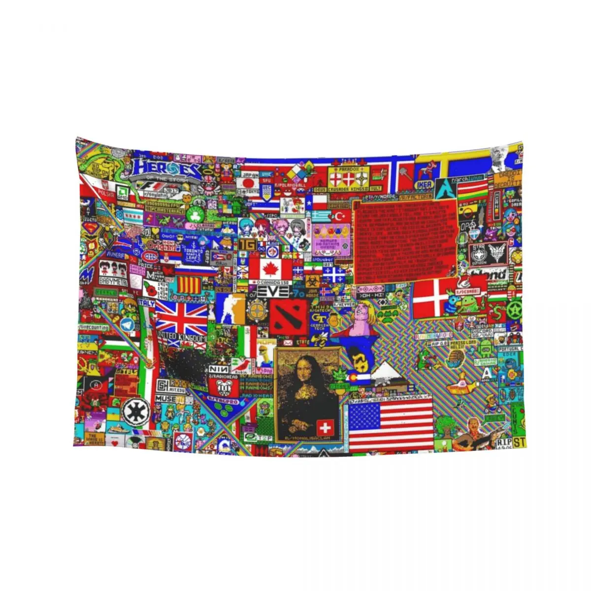 

Reddit r/place Final Image - 13k Resolution Tapestry For Bedroom Funny Decoration For Bedroom Tapestry