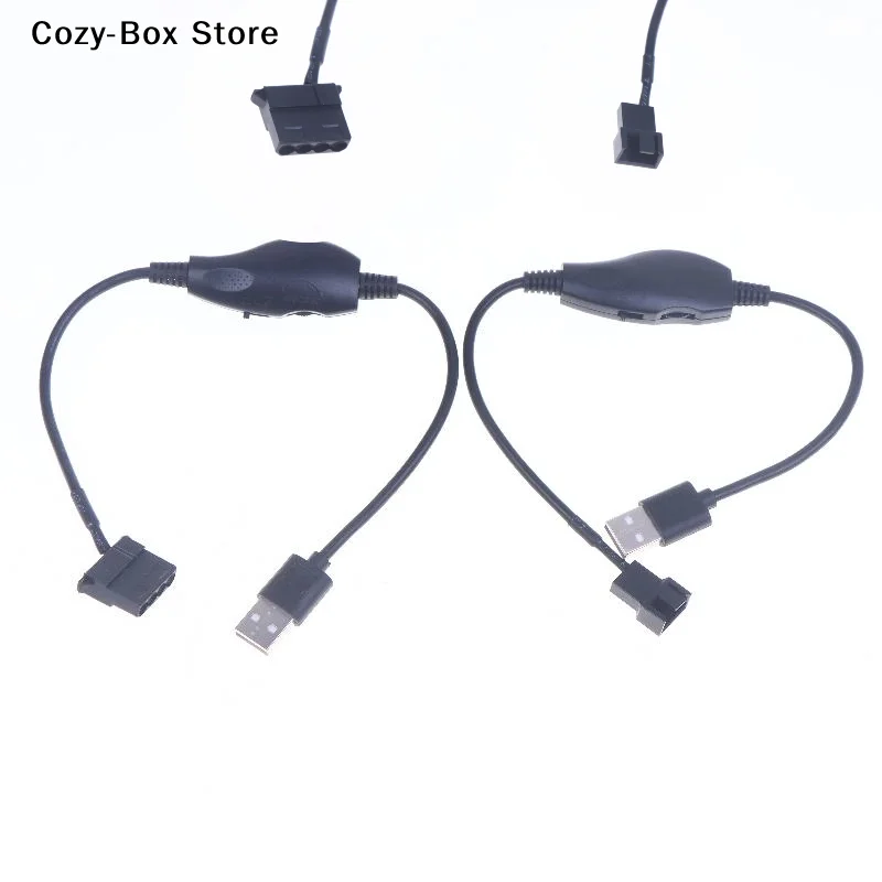 [ZY]USB To 4Pin PWM 5V To 12V Boost Line Fan Power Adapter Connector Converter Cable With Adjust Switch[ZY]