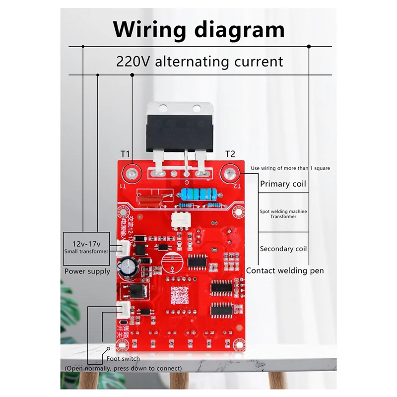 

ABZC-100A 220V Spot Welding Machine Control Board Welder Controller Board Timing Current Time Current For Battery Repair Tool