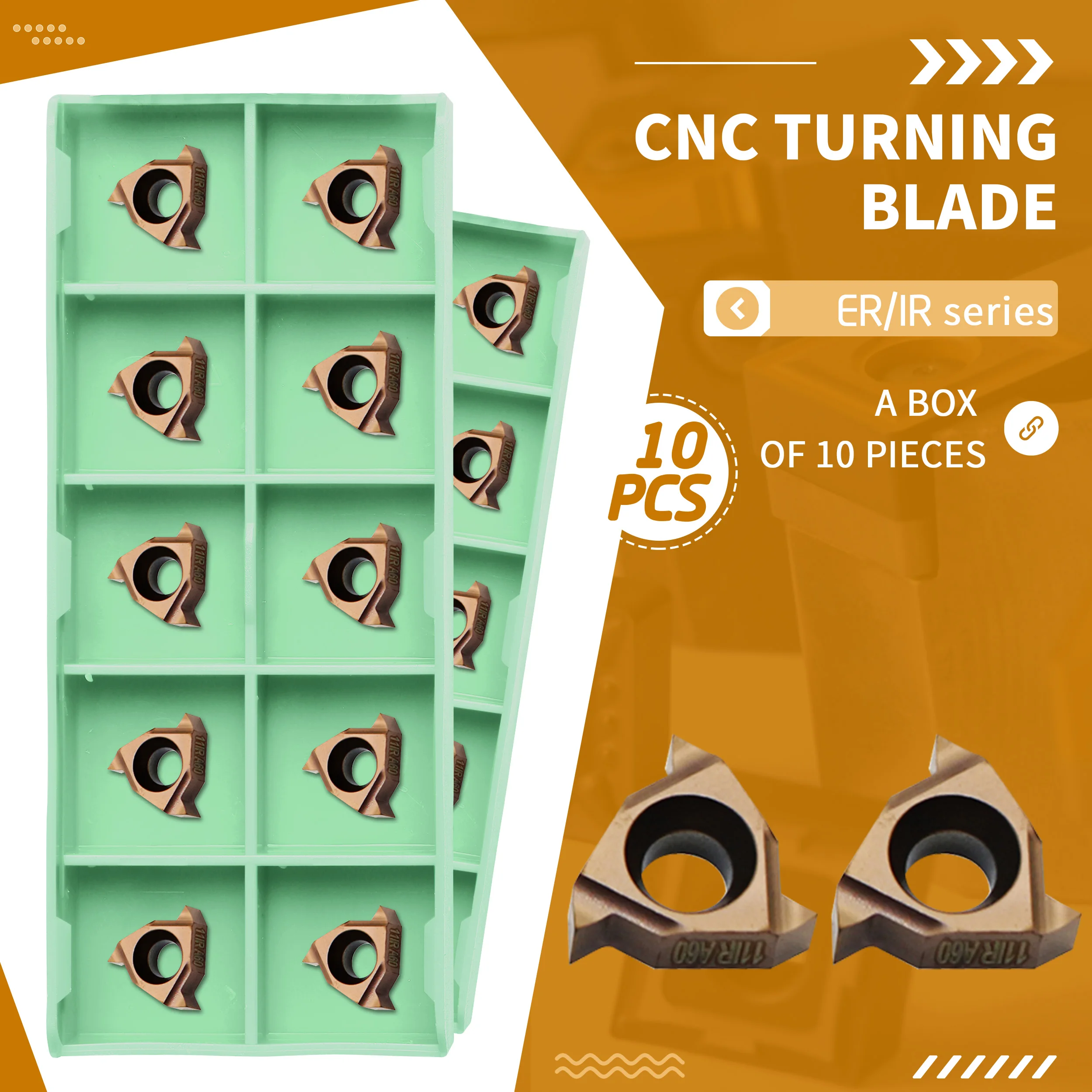 

11IR 1.0/1.25/2.0ISO/A55/A60 P7320 CNC Lathe Tool High Quality Threaded Inserts For Steel And Stainless Steel Universal Material
