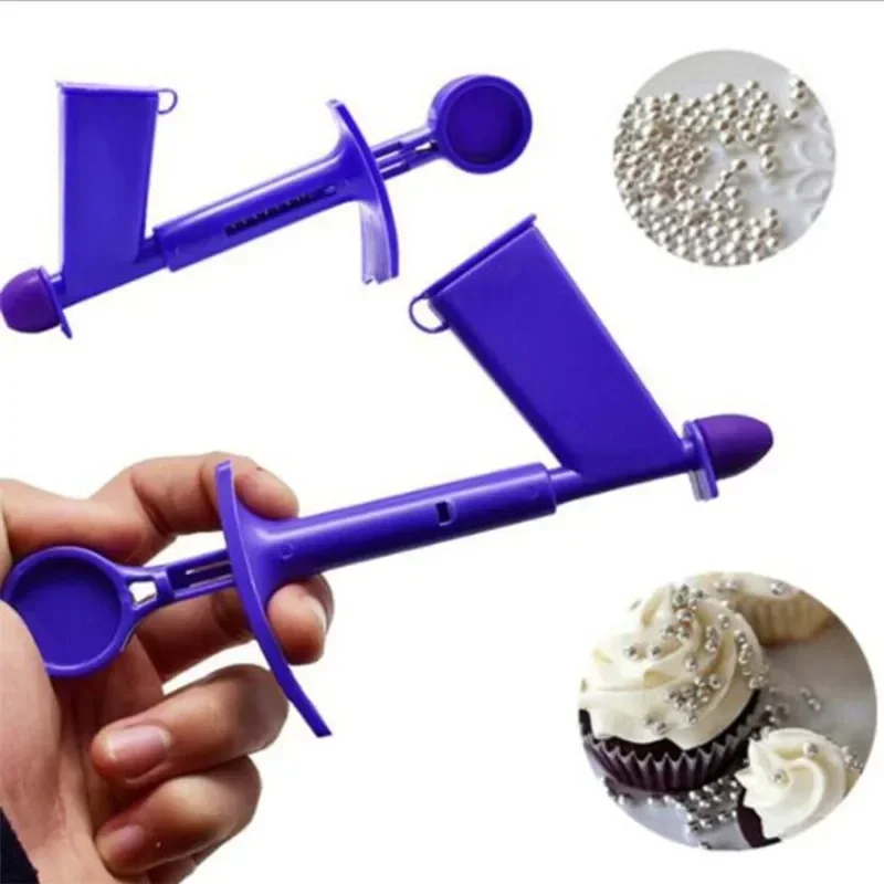 DIY Baking Tool Pearl Applicator Detachable Cake Decoration Pearl Gun Ball Applicator Meatball Coating Fabric Fondant Mold Tool