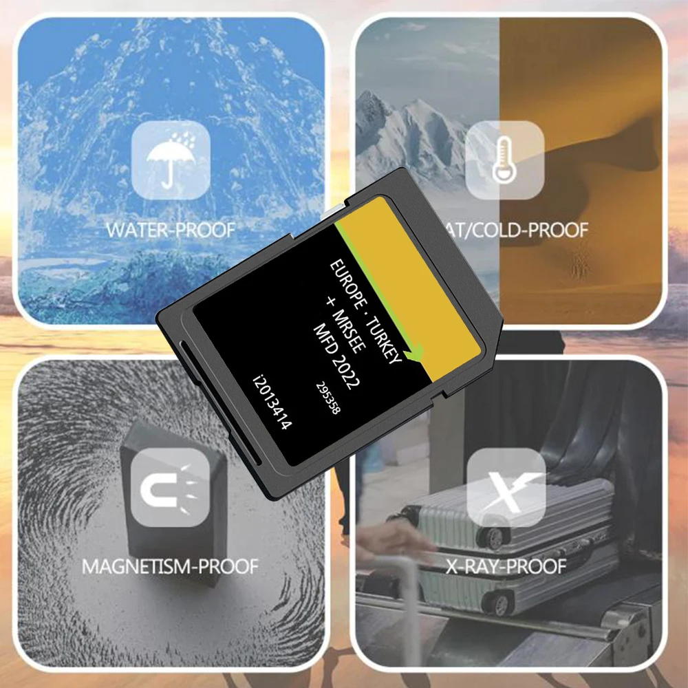 

MFD 2022 for Ford Ranger from 2012 to 2015 Navigation Car SD Map GPS Card 8GB Cover Slovakia Monaco Portugal Poland