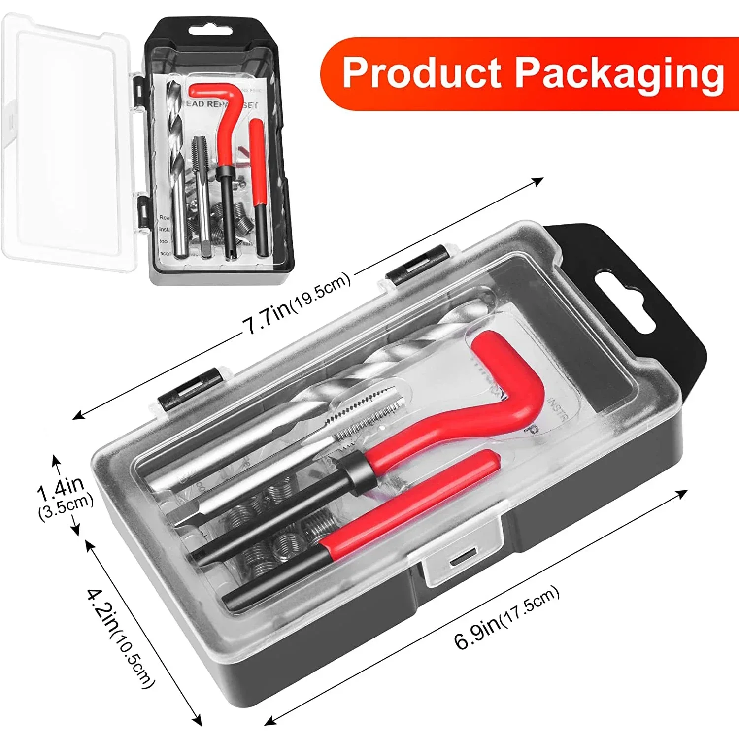 

Helicoil Thread Repair Kit M5 M6 M8 M10 M12 M14 Stainless Steel Thread Inserts