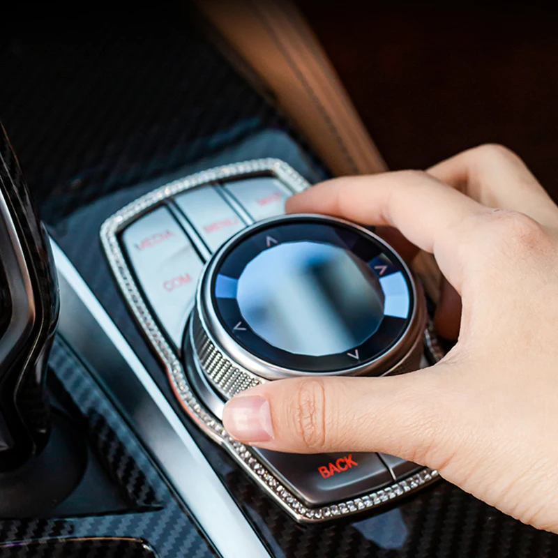 Crystal/Ceramic Car Multimedia Buttons Knob Cover for BMW F20 E87 E92 E93 F34 F30 F10 X5 E70 F15 X3 F25 X1 F48 E84 X6 X4 X7