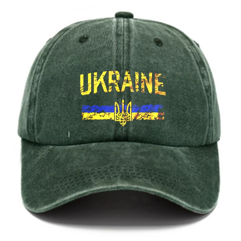 New Ukrainian Symbol Badge Cap Sun Visor Ukraine Emblem Flag Hip Hop Caps Cowboy Hat Peaked Hats Adjustable Outdoor Baseball Hat