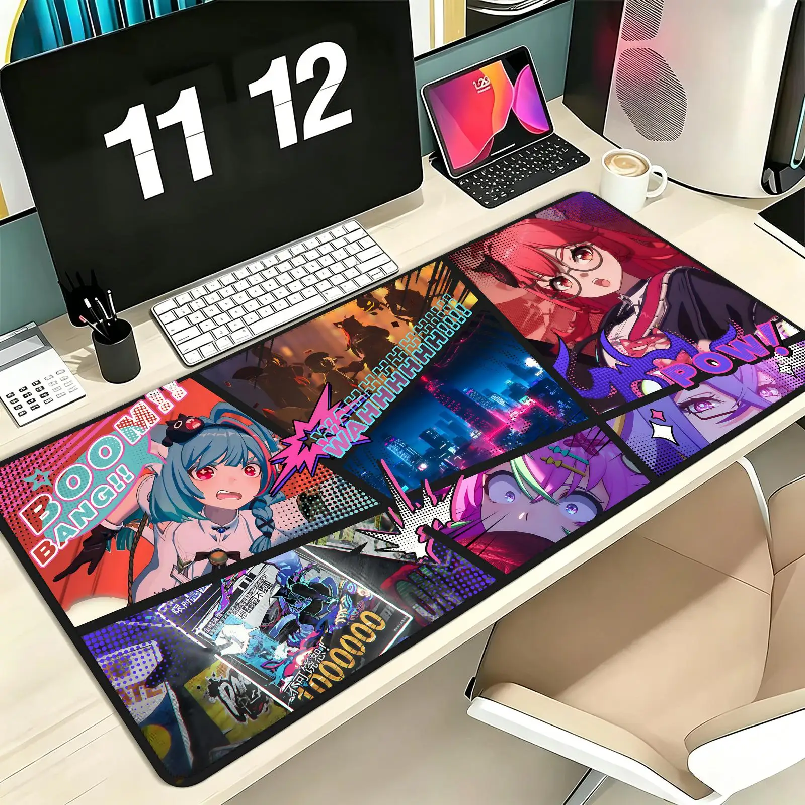 Pro E-Sports Gaming Mousepad Extra Large Non-Slip Stitched Edge Keyboard Laptop Desk Mat For PC Gamer Game Neverness to Everness