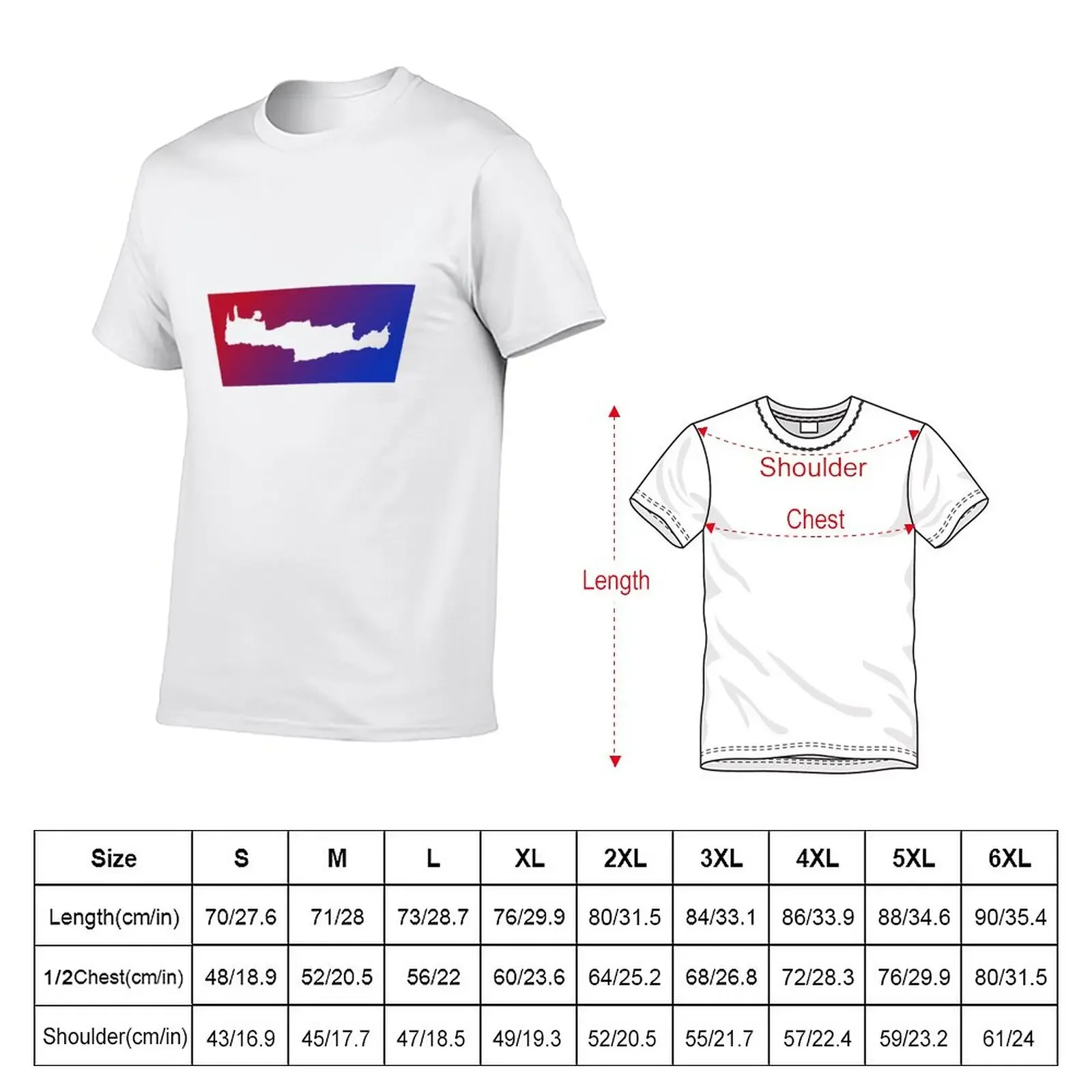 New Crete Map T-Shirt cute tops Blouse mens champion t shirts