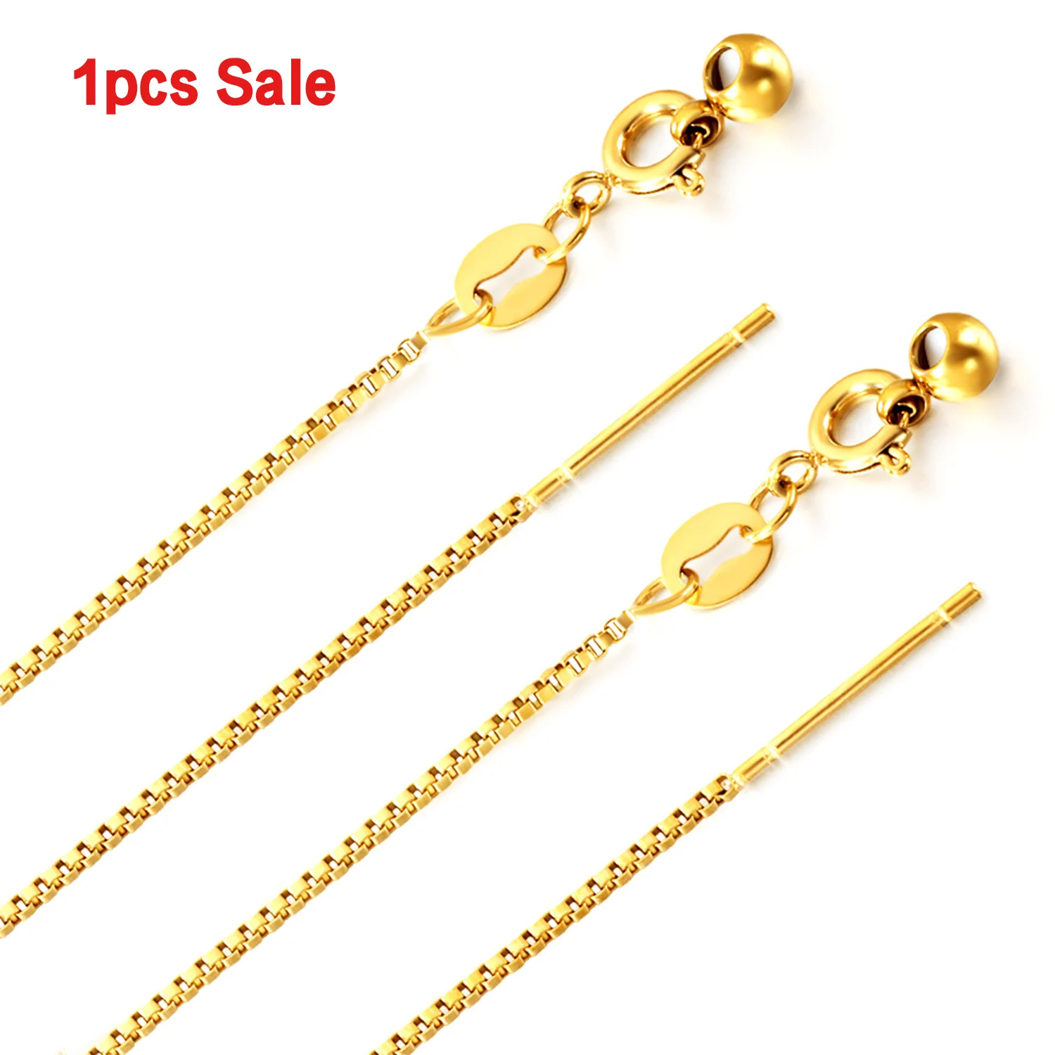 

ASON 1pcs/lot Stainless Steel Box Chain Necklace Sliding Clasp Adjustable DIY Jewelry Handmade Making Men Women Clavicle Choker