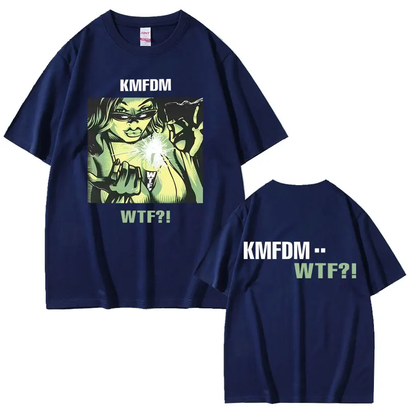 Limited Rock Band Kmfdm WTF Graphic Print T-shirt Men Women Vintage Gothic Punk Streetwear Male Casual Pure Cotton T Shirts Tops