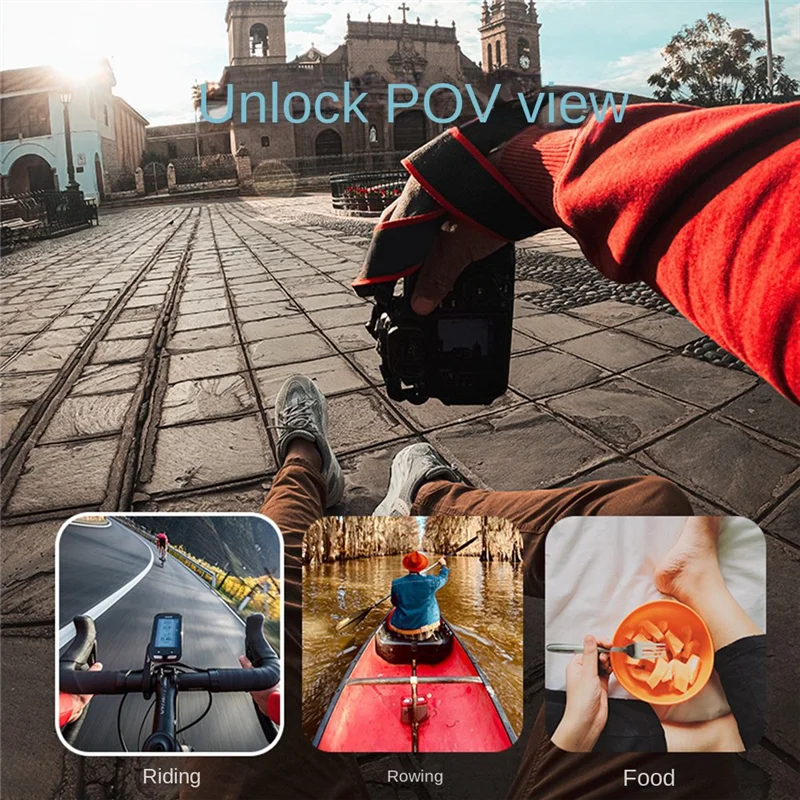 AA84シリコンネックホルダー Gopro Hero 11 10 9 8 Insta360 DJI Osmo Action対応 人間工学に基づいたマウントブラケット サイズL 簡単装着