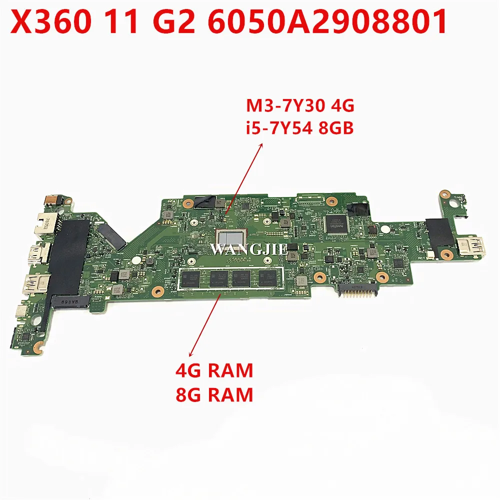 For HP Probook X360 11 G2 EE Laptop Motherboard 6050A2908801 938552-601 932688-601 932687-601 CPU And RAM On Board 100% Working