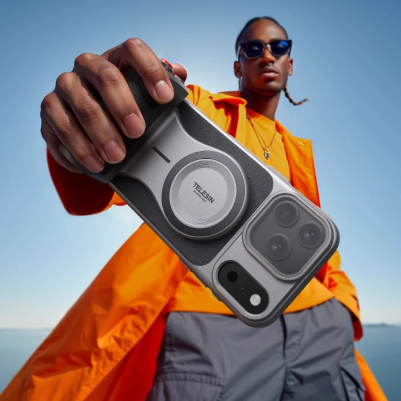 TELESIN Master Phone Camera Grip for IPhone17 Pro / Pro Max with Remote Shutter Handheld Mount Handheld Photography Accessories