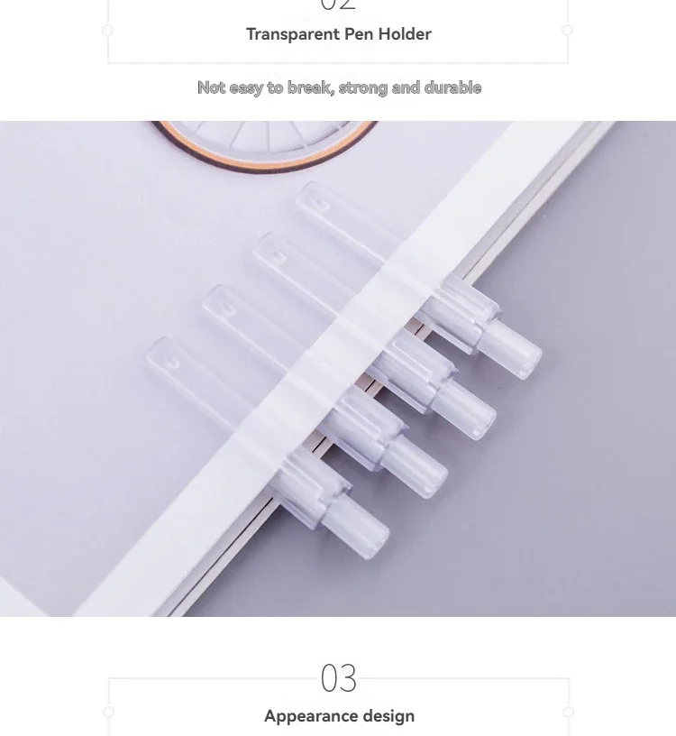 5 Stück/Set Minimalistischer Transparenter Druckbleistift 0,5/0,7mm für Schüler, Schulbedarf, Bürozubehör – Detail 8