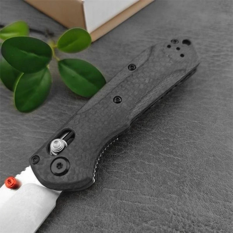 Pocket BM 565 Folding Knife Carbon Fiber Handle D2 Blade Outdoor Camping Everyday Carry Survival Hunting EDC Hand Tools Knives